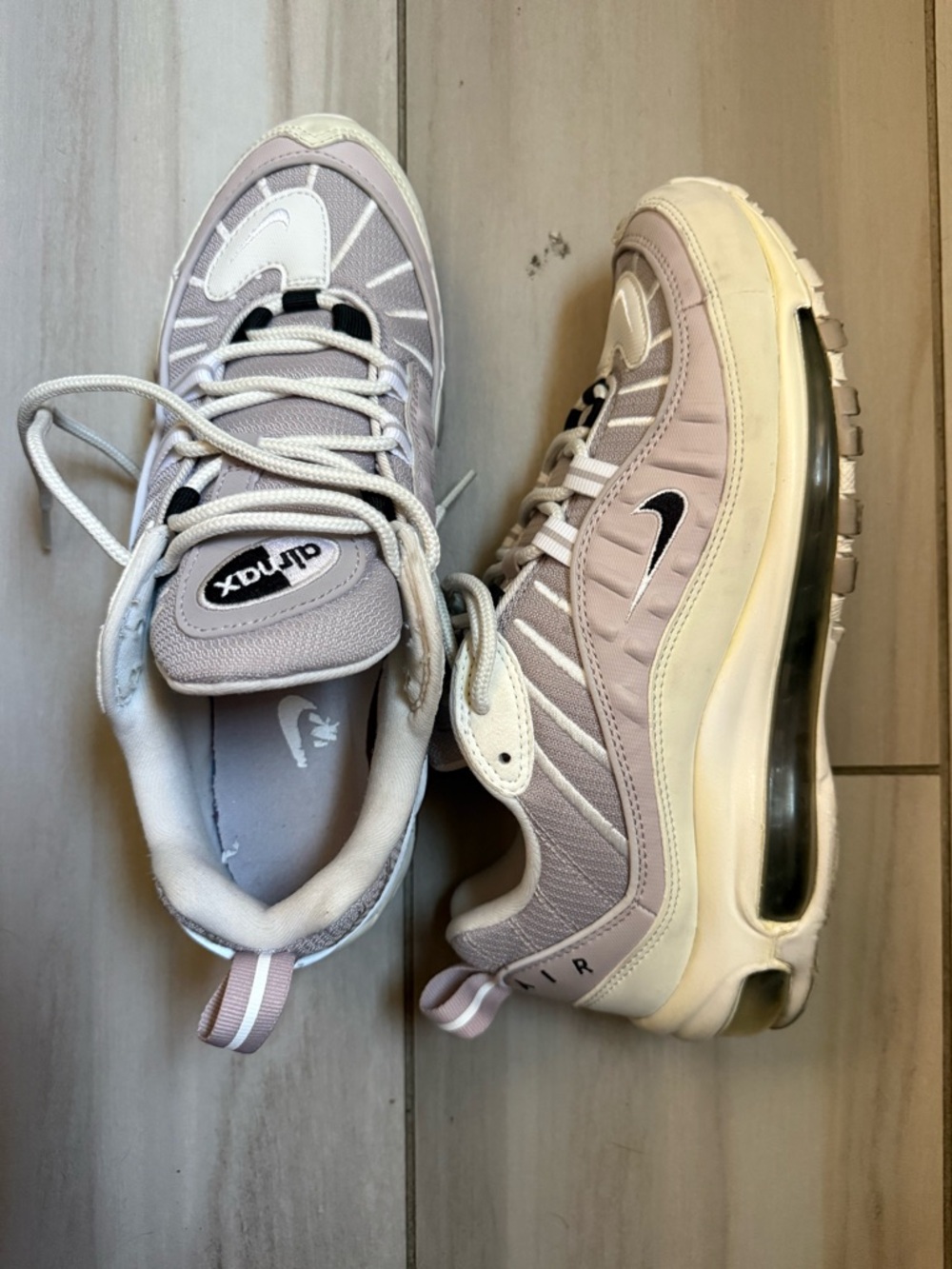 Nike Women’s Air Max Sneakers in Light Mauve and White